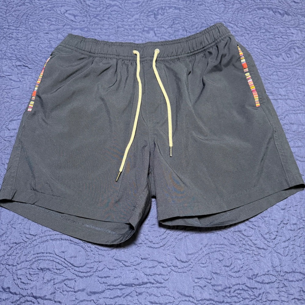 Wowie Mens Nomad 2.0 Shorts Navy Blue Woven Trim 5 Inch Inseam Medium